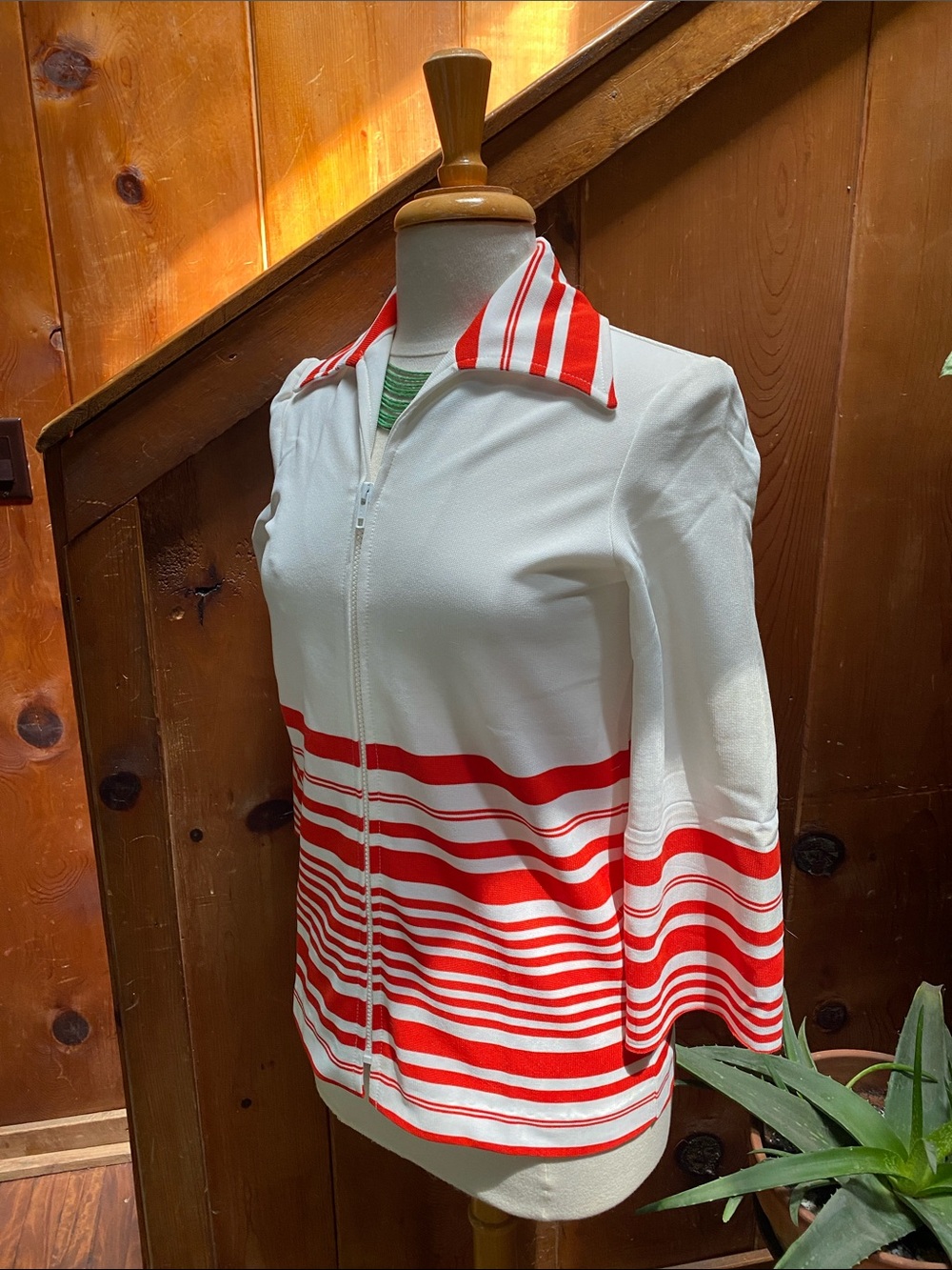 Vintage Zip Up Bell Sleeve Top